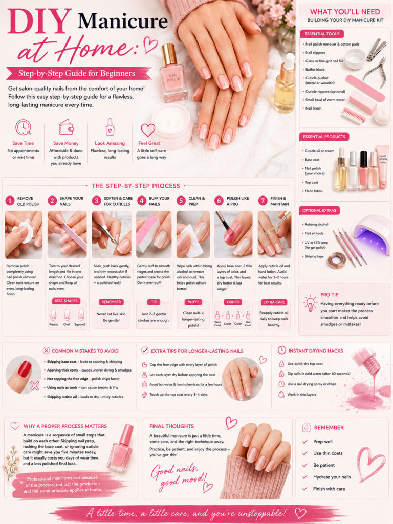 DIY Manicure at Home: Step-by-Step Guide for Beginners