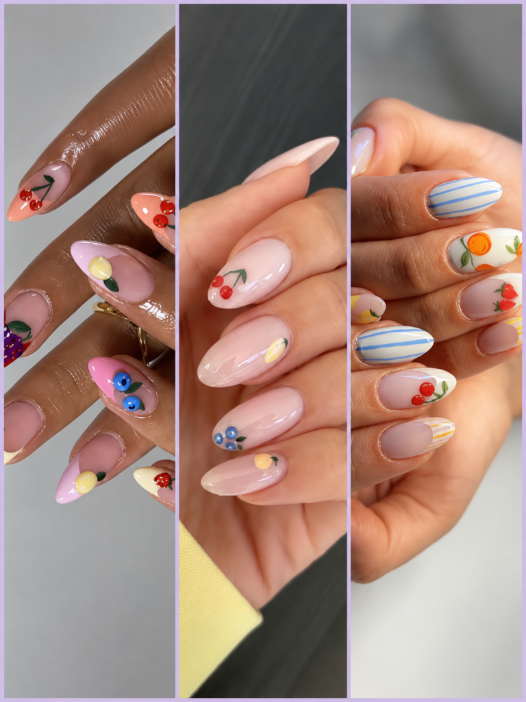 Micro Nail Art 101: Tiny Cherries, Florals, and Fruits Taking Over Instagram