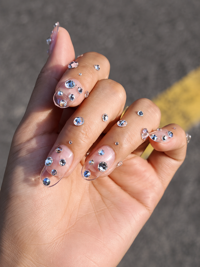 Bejeweled Minimalist Nails: How to Get the Look Without Overdoing It